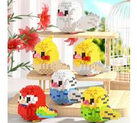 1 pezzo/2pcs/8pcs Puzzle 3D creativo fai-da-te a forma di uccello cartone animato pappagallo passero animale, puzzle educativo stimolante per il cervello, giocattolo a blocchi da costruzione, modello
