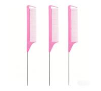 1 pezzo / 3 pezzi 5 pettine a coda di topo, il manico è un ago sottile utilizzato for lo styling dei capelli, con forma denti(PINK 3PCS)