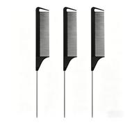 1 pezzo / 3 pezzi 5 pettine a coda di topo, il manico è un ago sottile utilizzato for lo styling dei capelli, con forma denti(BLACK 3PCS)