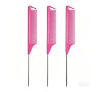 1 pezzo / 3 pezzi 5 pettine a coda di topo, il manico è un ago sottile utilizzato for lo styling dei capelli, con forma denti(ROSE RED 3PCS)