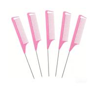 1 pezzo / 3 pezzi 5 pettine a coda di topo, il manico è un ago sottile utilizzato for lo styling dei capelli, con forma denti(PINK 5PCS)
