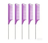 1 pezzo / 3 pezzi 5 pettine a coda di topo, il manico è un ago sottile utilizzato for lo styling dei capelli, con forma denti(PURPLE 5PCS)