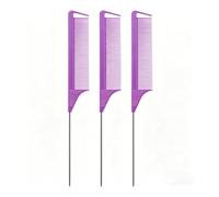 1 pezzo / 3 pezzi 5 pettine a coda di topo, il manico è un ago sottile utilizzato for lo styling dei capelli, con forma denti(PURPLE 3PCS)