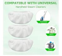 1 pezzo/3 pezzi/5 pezzi/10 pezzi Panni universali riutilizzabili per mocio a vapore, adatti per pulitori a vapore portatili, panni in microfibra lavabili per mocio a vapore (10) 1 pz,3 pezzi,10 pezzi,