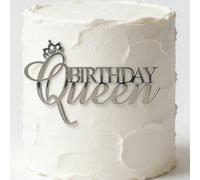 1 pezzo/3 pezzi/5 pezzi Decorazione per torta regina d'argento, Decorazione per torta di compleanno, Forniture per decorazione tavolo dei dolci, Decorazione per torta con carattere moderno, Regalo di 