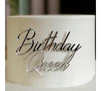 1 pezzo/3 pezzi/5 pezzi Decorazione per torta regina d'argento, Decorazione per torta di compleanno, Forniture per la decorazione del tavolo dei dolci, Decorazione per torta con carattere moderno, Reg