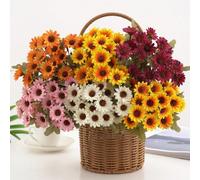 1 pezzo/3 pezzi/5 pezzi Fiori artificiali Margherite Camomille Bouquet di margherite di seta per decorazioni autunnali, vasi per la casa, sala da pranzo, camera da letto, accessori per feste di comple