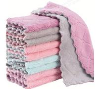 1 pezzo/3 pezzi/6 pezzi/10 pezzi per borsa Panni da cucina, non sfilaccianti, assorbenti, anti-olio, tovagliette, strofinacci, asciugamani, panni multiuso, colori casuali, accessori per cucina nataliz
