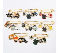 1 pezzo/3 pezzi Accessori decorativi a tema Harry Potter, tra cui portachiavi in acrilico, spille smaltate, ciondoli per borse, realizzati in metallo con design a tema magico della scuola, decorazioni