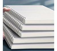 1 pezzo/3 pezzi Quaderno per Studenti con Copertina Trasparente in PP, Blocco Note Bianco Quadrato A4 A5 B5 A6, Quaderno a Spirale Rigato e Bianco, Carta per Quaderno a Spirale per Studenti Linea oriz
