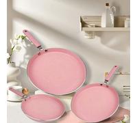 1 Pezzo/3 Pezzi Set di padelle per crepes antiaderenti - 18cm/20cm/22cm Padelle per colazione, compatibili con tutti i fornelli e design per cottura rapida per ricette versatili 3 pezzi,1 pz-S,1 pz-L,