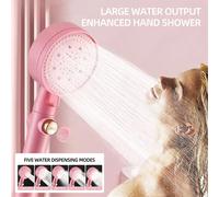 1 pezzo/3 pezzi Set di soffione doccia ad alta pressione, doccetta e supporto, combinazione di soffione doccia a pioggia ad alta pressione, con cinque modalità di erogazione dell'acqua, soffione docci