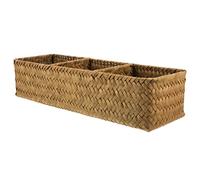 1 Pezzo 3 Scatola Portaoggetti Intrecciata Cestino in Vimini Intrecciato a Mano Cestini Organizer in Vimini Cestini Di Paglia Piccolo Cesto Di Vimini Cannuccia Con Coperchio Vaso