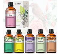 1 pezzo 30ml/1.01fl.Oz Olio essenziale premium per diffusore, umidificatore, fai da te profumo, sapone e produzione di candele--Lavanda, Gelsomino, Eucalipto, Vaniglia, Menta piperita, Sandalo, Incens