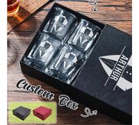 1 pezzo/4 pezzi Bicchieri da shot personalizzati con incisione laser da 2 once con nome personalizzato, tazzine da whisky con scatola regalo, regali per testimoni dello sposo e damigelle d'onore, acce
