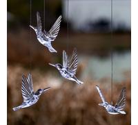 1 pezzo / 4 pezzi Decorazione pendente in acrilico trasparente a forma di uccello volante per DIY, festival, matrimonio, soffitto di hotel, decorazione per la casa, decorazione per la stanza, decorazi