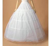 1 pezzo, 4 stecche in acciaio e petticoat a 2 strati, extra large regolabile, soffice come le nuvole, adatto per abiti da sposa, lunghezza a terra Tagli UnicaColore unicoPoliestere