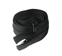 1 pezzo 40-150cm n.3 cerniera in nylon a doppio cursore separabile per copripiumini, Nero