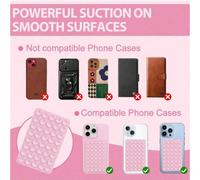 1 pezzo 40 pezzi Supporto per telefono con ventosa doppia faccia, gancio da parete antiscivolo riutilizzabile, supporto adesivo multifunzionale adatto per vetro, piastrelle, metallo, bagno, cucina, au