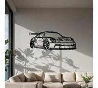 1 pezzo 40cm x 16cm Decorazione da parete in metallo per auto, opera d'arte creativa con logo auto, decorazione moderna e unica per la casa, appendino da parete in metallo, regalo per appassionati di 