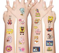1 pezzo/5 pezzi/10 pezzi Adesivi decorativi carini di SpongeBob SquarePants adatti per feste, fan, scuole e regali, forniture scolastiche, articoli per il ritorno a scuola, forniture per Ognissanti, r