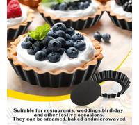 1 pezzo/5 pezzi/10 pezzi Stampi per mini crostate, con fondo rimovibile, teglia antiaderente, stampo per crostate di frutta a forma di crisantemo, stampo per mini torte in acciaio al carbonio, utensil