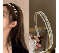 1 pezzo/5 pezzi Cerchietti sottili in metallo, cerchietti laterali per uscite, feste, stile di strada, accessori per capelli dal design minimalista europeo, accessori a fiocco, cerchietto bianco, acce
