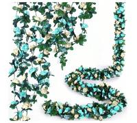 1 pezzo/5 pezzi Fiori artificiali di rose, materiale per vite da giardino, decorazione per sito di matrimonio, decorazione domestica per camera da letto, soggiorno, bagno, appendere alla parete, decor