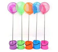 1 pezzo/5 pezzi Retino da pesca, rete per insetti, setaccio per secchi d'acqua all'aperto in acciaio inossidabile retrattile 1 secchio di colore casuale,2 pezzi (sacchetto a rete + secchio) colore cas