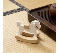 1 pezzo/5 pezzi Statuette di cavalli in legno in miniatura, arredamento per mobili di casa delle bambole, decorazione di scena in stile INS, accessori fotografici, ornamenti da scrivania curativi, sta