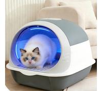 1 pezzo 53x35x36cm Lettiera per gatti chiusa e unica, che ricorda il viso di un gatto, spaziosa e confortevole, disponibile in più colori, ideale come bagno per gatti. Questa lettiera per gatti chiusa