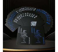 1 pezzo 54 fogli Carte da gioco colore nero oro, set di carte da gioco impermeabili multi-giocatore, confezione di magia, regalo per matrimonio, festa di compleanno, festival, giochi da tavolo bianco 