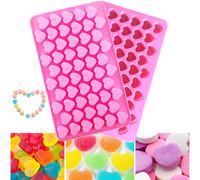 1 Pezzo 55 Cuore Cera Fragrante Mold In Silicone Rosa Mini Dolci Caramelle Vassoio Per Cubetti Di Ghiaccio In Sapone Muffe Di Cioccolato Per La Cottura Del Giorno Di San Valentino Tagli UnicaSilicone