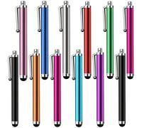 1 pezzo/6 pezzi/10 pezzi Penna stilo capacitiva universale leggera, penna touchscreen in lega di alluminio con punta in gomma, controllo preciso per telefoni cellulari e tablet, portatile, efficiente 