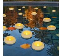 1 pezzo/6 pezzi/24 pezzi Set + Candele galleggianti LED impermeabili + Adatte per decorare piscina, vasca da bagno, acquario, paesaggio acquatico, lumini + Ognissanti, Natale, decorazione per festivit