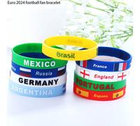 1 pezzo/6 pezzi Braccialetti commemorativi per tifosi di calcio Coppa Europa 2026 Francia Argentina Brasile Braccialetti multi-paese Spagna,Inghilterra,Francia,Germania,Portogallo,Argentina,Canada,Bra