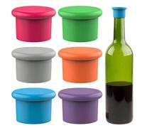 1 pezzo/6 pezzi Tappo in silicone semplice e facile da usare per vino, tappo in silicone riutilizzabile per bottiglie di vino, birra, champagne, lavabile in lavastoviglie, mantiene il vino fresco, ada