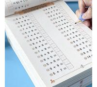 1 pezzo/64 pagine Quaderno di esercizi di addizione e sottrazione 10-100, problemi di matematica con decomposizione e combinazione, esercizi di aritmetica mentale, forniture di cancelleria Entro 10,Ag