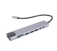 1 Pezzo 8 In 1 Tipo- RJ45 Hub Adattatore USB3.0 PD Dock