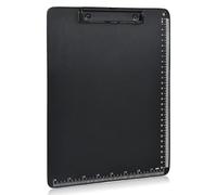 1 pezzo A4 Appunti in lega di alluminio con pinzetta, stecca con fermacarte, clip board da scrittura, porta blocco cartella per scuola ufficio ristorante (nero, A4)