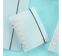 1 pezzo A5/A6/A7 6 anelli ad anello libero con elastico per diario/agenda, articoli per il ritorno a scuola, forniture per la scuola A5,A6,A7Polipropilene