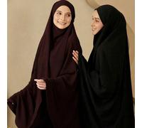 1 pezzo Abaya da donna di colore unito, come velo da preghiera, velo islamico per il viso, adatto da abbinare all'abaya, può essere indossato quotidianamente come velo Colore unicoPoliestere