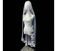 1 pezzo Abito da sposa, copricapo elegante in pizzo floreale di media lunghezza, velo per servizio fotografico e registrazione, lavabile a mano Tagli UnicaGrafico,PianteTessuto in tulle