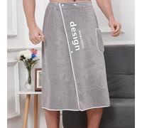 1 pezzo Accappatoio da bagno con ricamo a lettera per uomo, decorazione estiva per matrimonio, casa e bagno, torna a scuola Tagli Unica,Set da 2 pezzi (grigio + blu),blu navyLettereTessuto