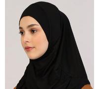 1 pezzo Accessori abaya da donna, scialle lungo e setoso istantaneo, turbante, copricapo sportivo, adatto per uso quotidiano e attività fisica, fascia traspirante sotto il velo Colore unicoPoliestere