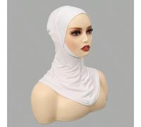 1 pezzo Accessori alla moda per abito lungo (abaya) da donna, copricapo elastico di colore unito con copertura per il mento, cappello e fascia riscaldante per il collo, velo morbido sotto il cappello 