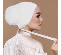 1 pezzo Accessori donna Abaya, fascia elastica di colore unito per sciarpa, adatta per uso quotidiano, fascia per capelli morbida, hijab sotto il cappuccio, velo per donna Colore unicoPoliestere