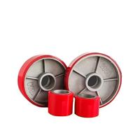 1 pezzo accessori for carrelli elevatori manuali ruota 1850 nucleo in ferro poliuretano doppio cuscinetto 6203/6204 camion idraulico ruota posteriore del camion(PU-1850-6204)