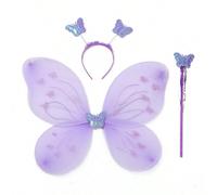 1 pezzo Accessorio carino e delicato con diadema e bacchetta a forma di ali di angelo e farfalla, decorazione ad ali per viaggi, fotografia, costumi di Natale, giochi per feste di compleanno, accessor