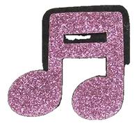 1 pezzo adesivo con note musicali, applicazione glitterata per vestiti, borsa, cappello, decorazione scarpa